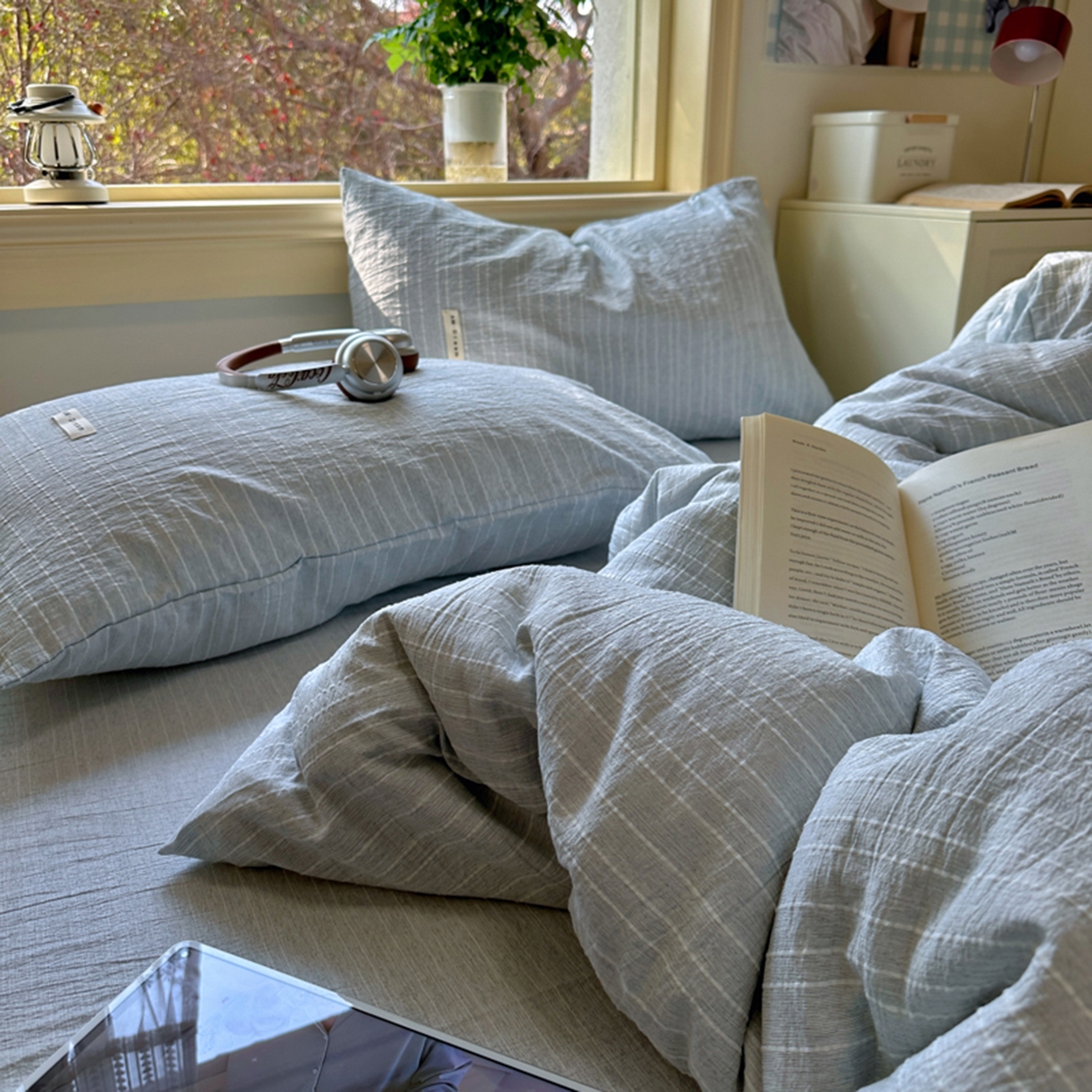 91家纺网 家纺一手货源 找家纺 阿曼达 2026新款简约素色亚麻风纯色无印四件套-素然 素然-中兰