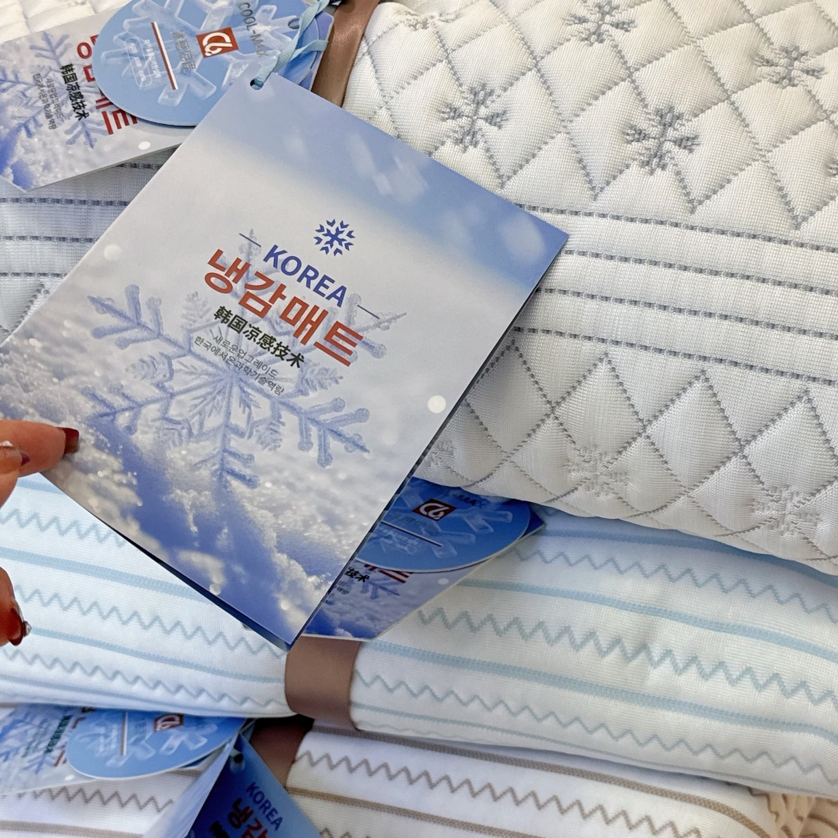 91家纺网 家纺一手货源 找家纺 （总）兜米家居 2026春夏新款韩国凉感科技PE凉席床笠款三件套