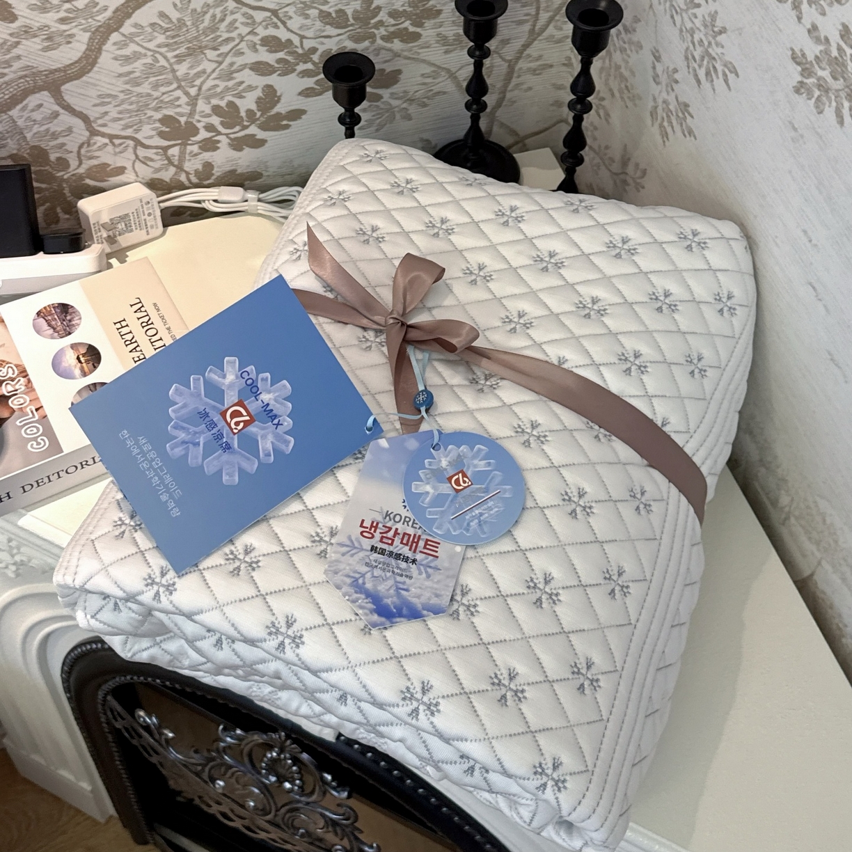 91家纺网 家纺一手货源 找家纺 兜米家居 2026春夏新款韩国凉感科技PE凉席床笠款三件套 雪菱冰肌