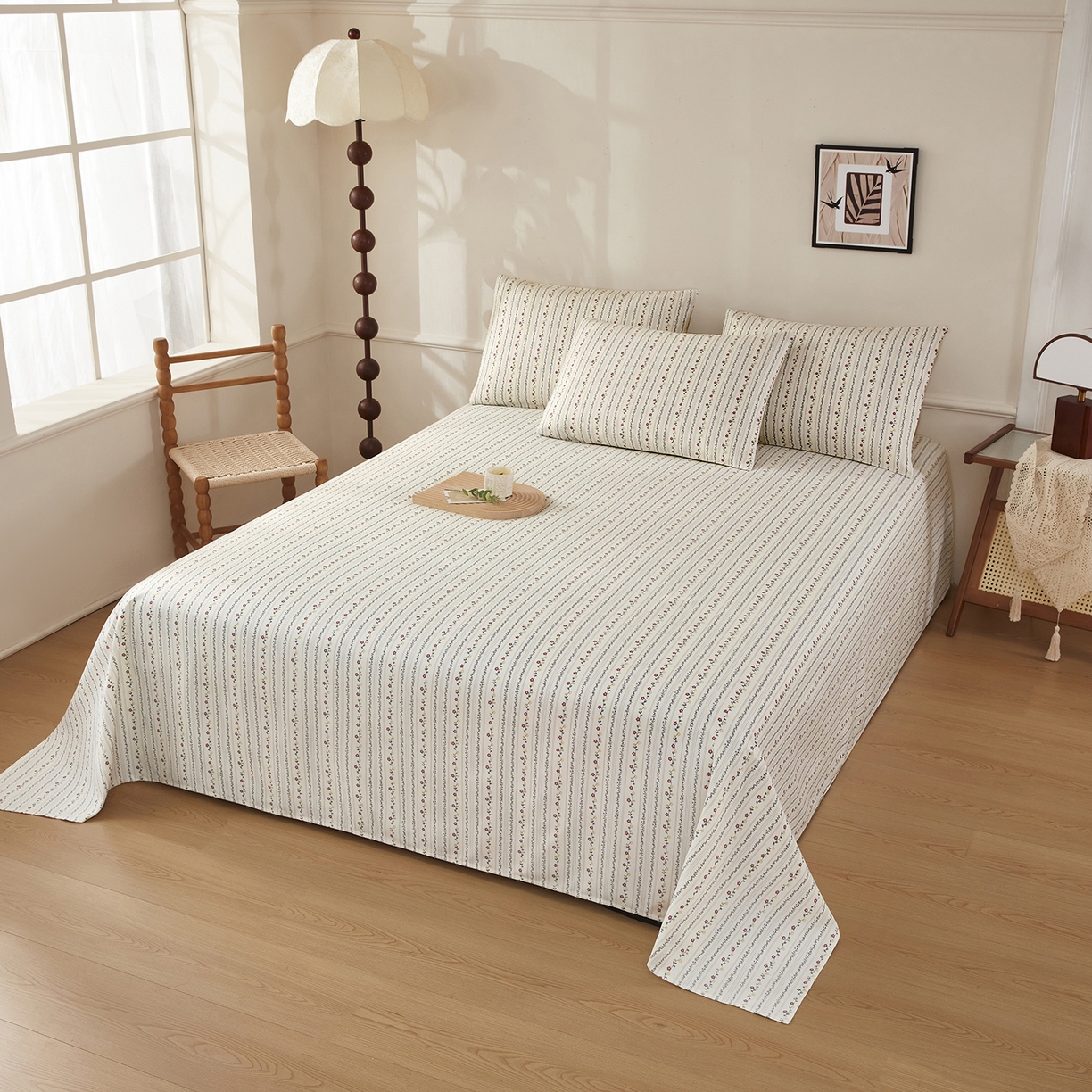 91家纺网 家纺一手货源 找家纺 （总）美丽折家纺 2026春夏新款原棉老粗布单床单床单单件床单三件套