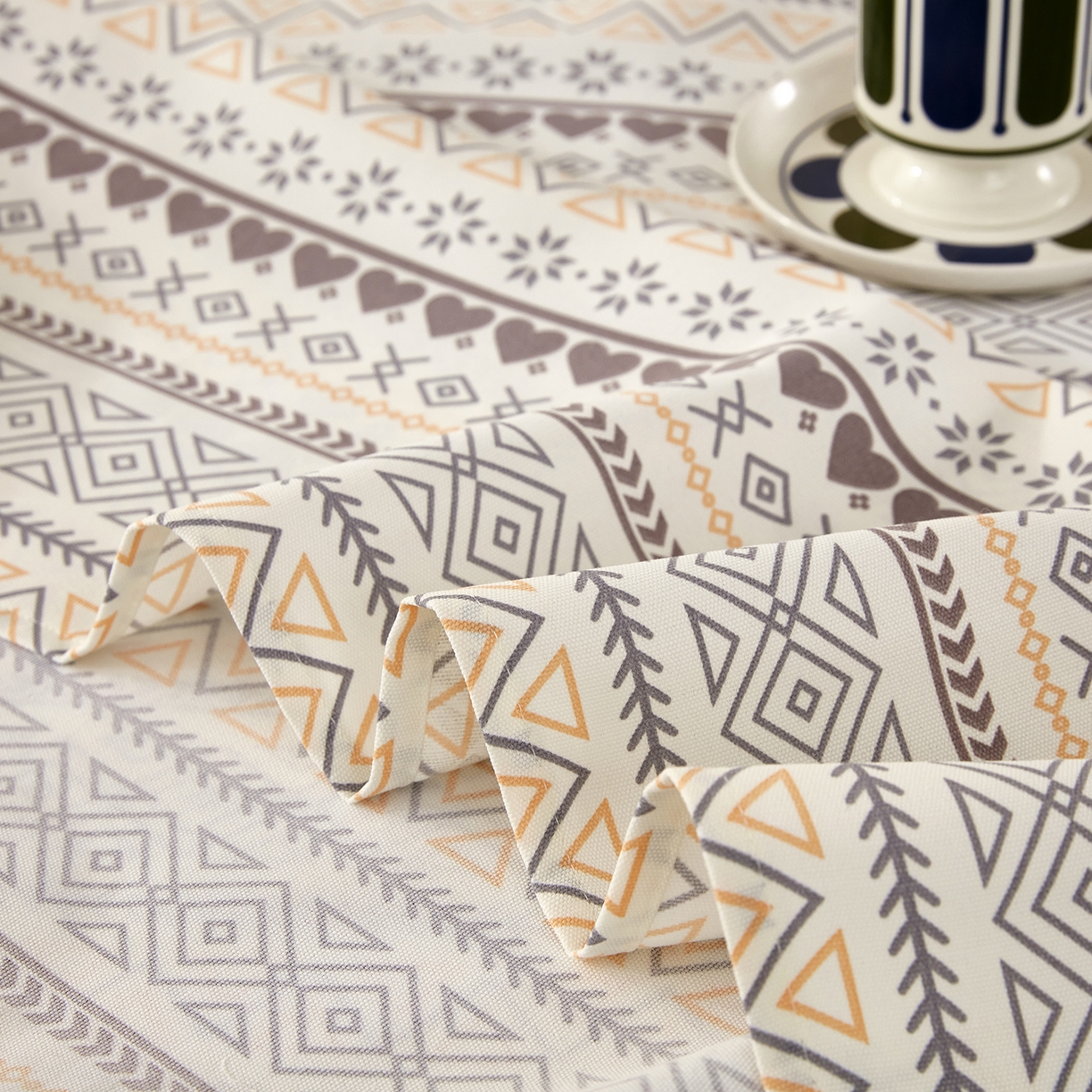 91家纺网 家纺一手货源 找家纺 美丽折家纺 2026春夏新款原棉老粗布单床单床单单件床单三件套 波西米亚-咖