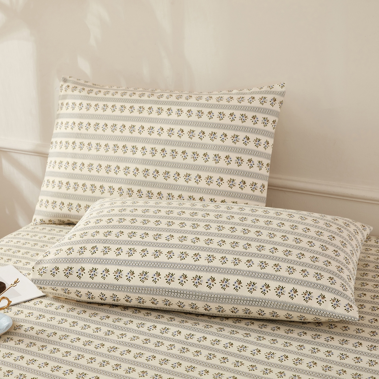 91家纺网 家纺一手货源 找家纺 美丽折家纺 2026春夏新款原棉老粗布单床单床单单件床单三件套 小兰花