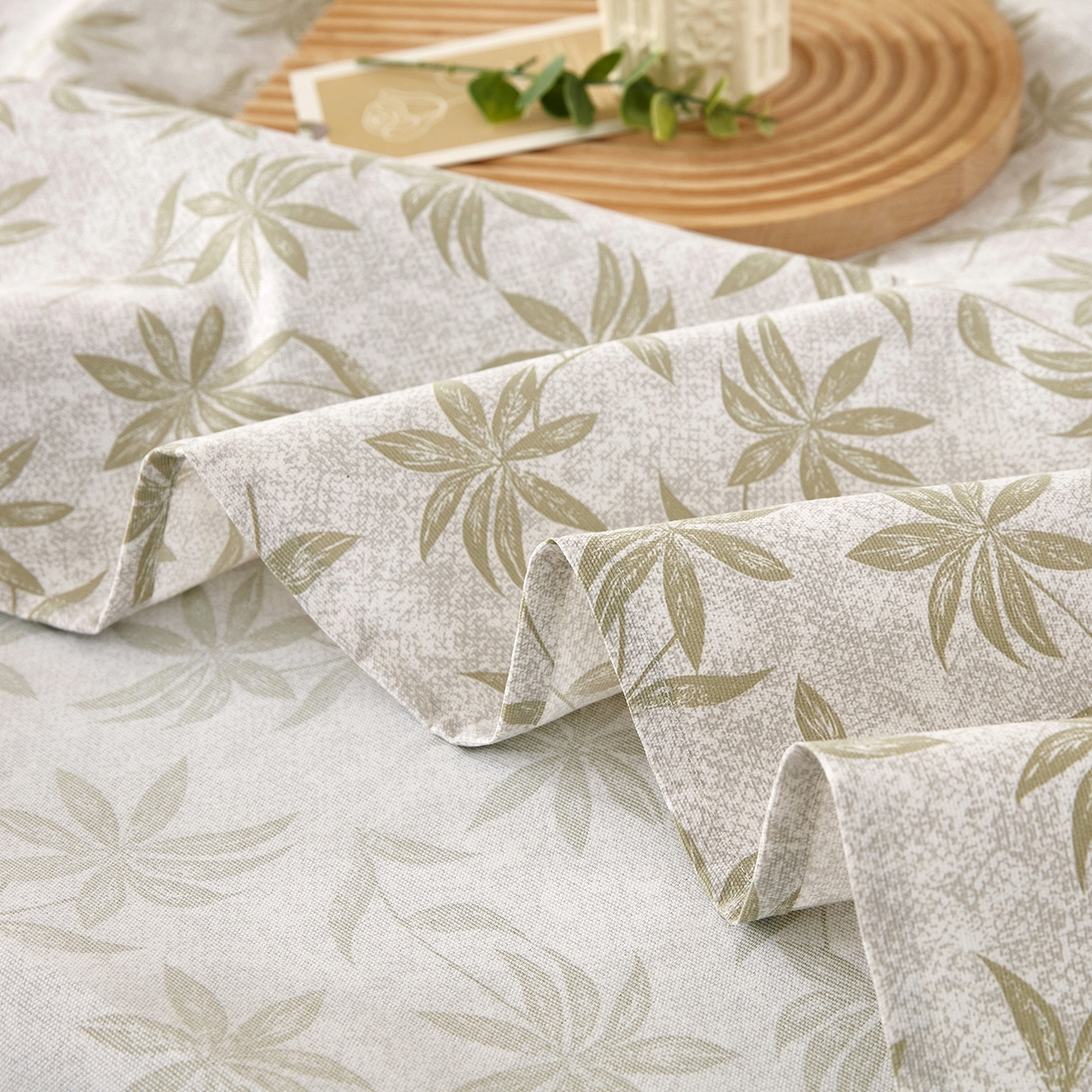 91家纺网 家纺一手货源 找家纺 美丽折家纺 2026春夏新款原棉老粗布单床单床单单件床单三件套 绿影