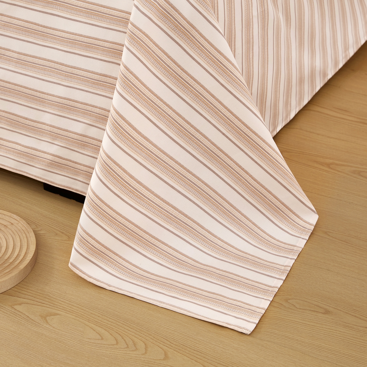 91家纺网 家纺一手货源 找家纺 美丽折家纺 2026春夏新款原棉老粗布单床单床单单件床单三件套 条纹-粉