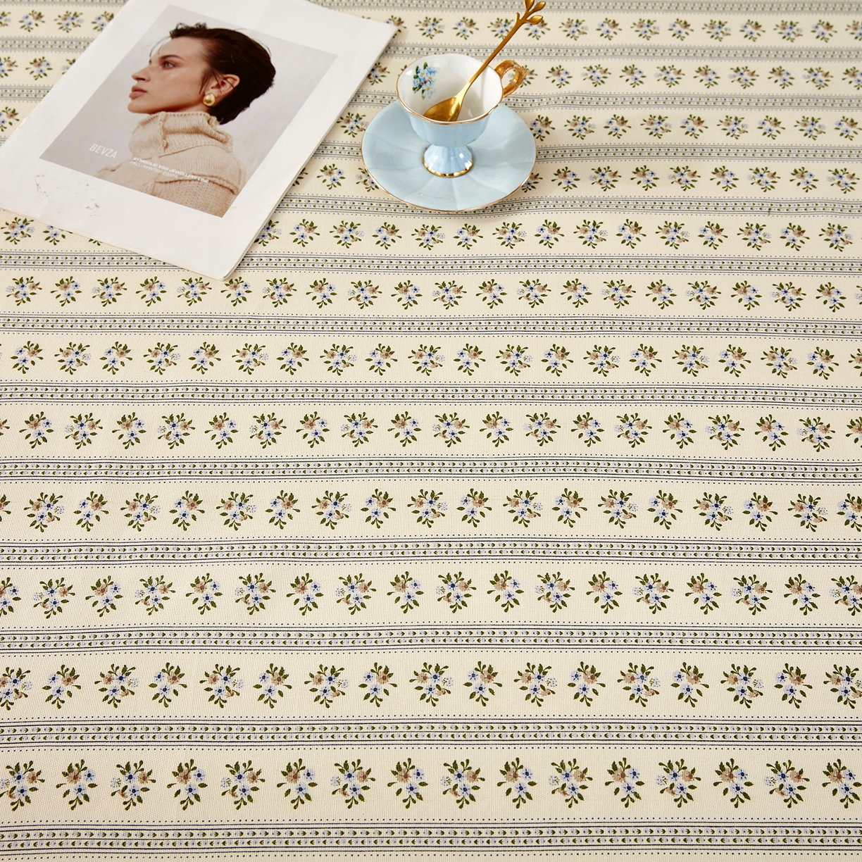 91家纺网 家纺一手货源 找家纺 美丽折家纺 2026春夏新款原棉老粗布单床单床单单件床单三件套 小兰花