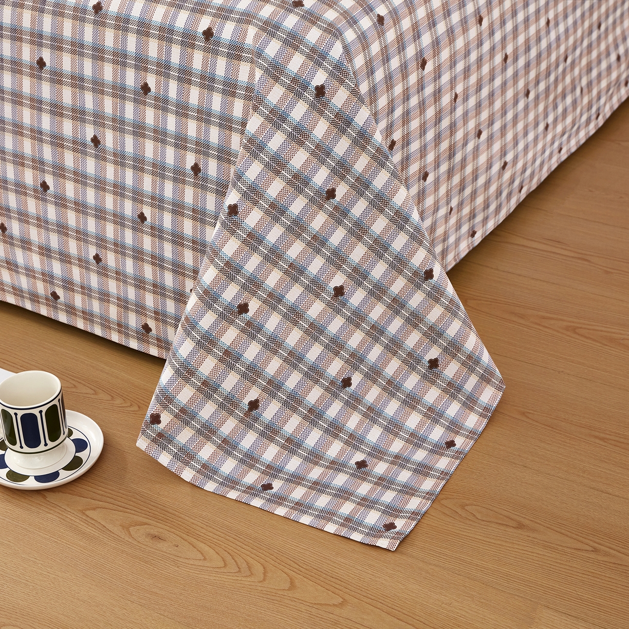 91家纺网 家纺一手货源 找家纺 美丽折家纺 2026春夏新款原棉老粗布单床单床单单件床单三件套 格格屋