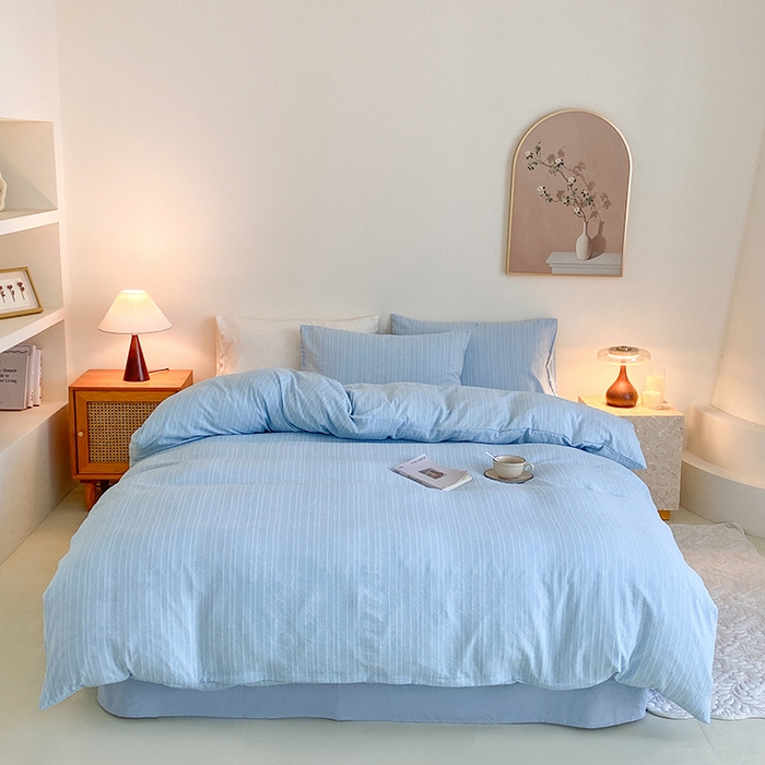 91家纺网 家纺一手货源 找家纺 （总）瑜珠家纺 2026新款水洗棉提花四件套-绵屿