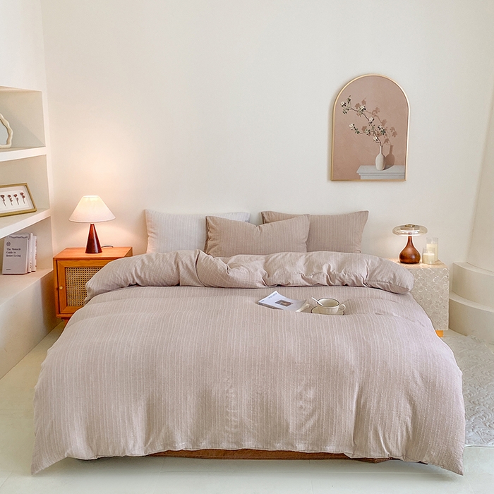 91家纺网 家纺一手货源 找家纺 （总）瑜珠家纺 2026新款水洗棉提花四件套-绵屿