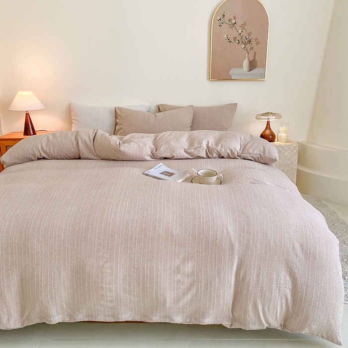 91家纺网 家纺一手货源 找家纺 （总）瑜珠家纺 2026新款水洗棉提花四件套-绵屿