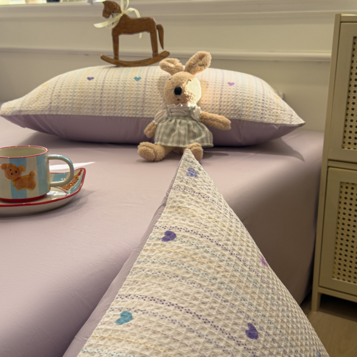 91家纺网 家纺一手货源 找家纺 （总）眠博士 2026新款A类全棉印花华夫格工艺四件套