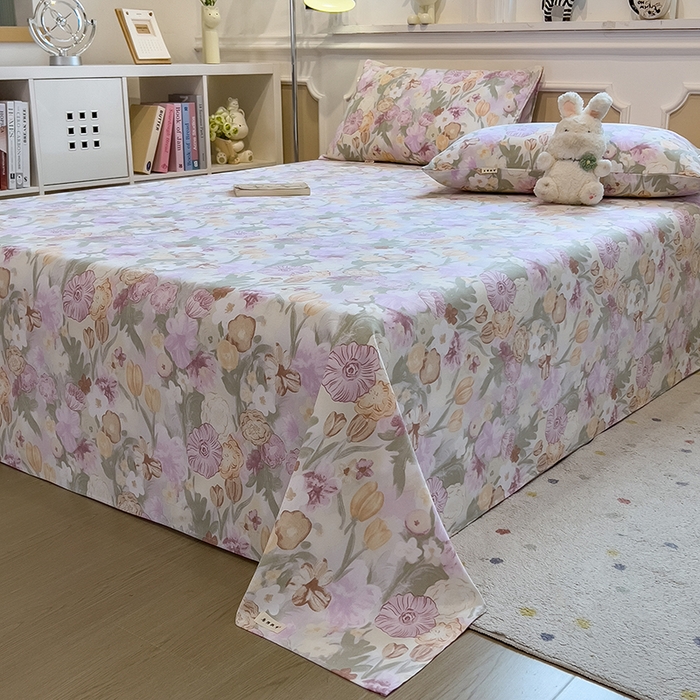 91家纺网 家纺一手货源 找家纺 芃成家纺 2026新款老粗布单床单 爱莎