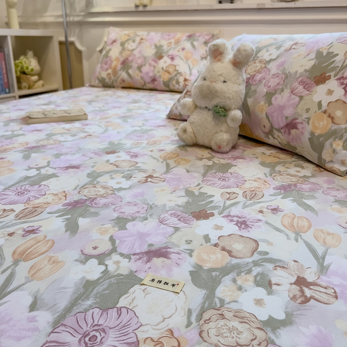 91家纺网 家纺一手货源 找家纺 芃成家纺 2026新款老粗布单床单 爱莎