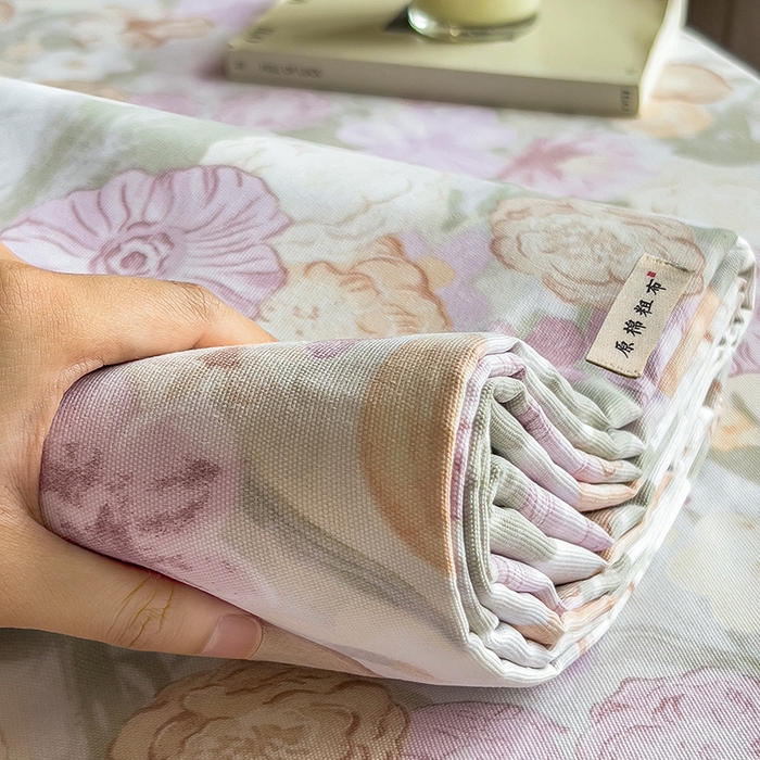 91家纺网 家纺一手货源 找家纺 芃成家纺 2026新款老粗布单床单 爱莎