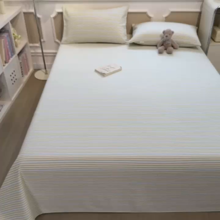 91家纺网 家纺一手货源 找家纺 芃成家纺 2026新款老粗布单床单 北望