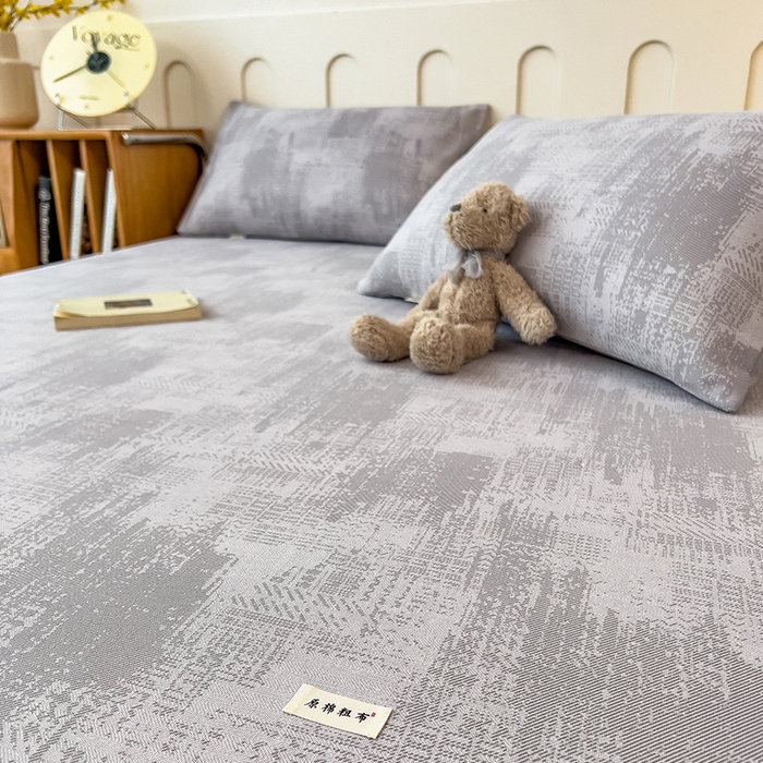 91家纺网 家纺一手货源 找家纺 芃成家纺 2026新款老粗布单床单 凡克-灰