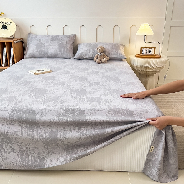 91家纺网 家纺一手货源 找家纺 芃成家纺 2026新款老粗布单床单 凡克-灰