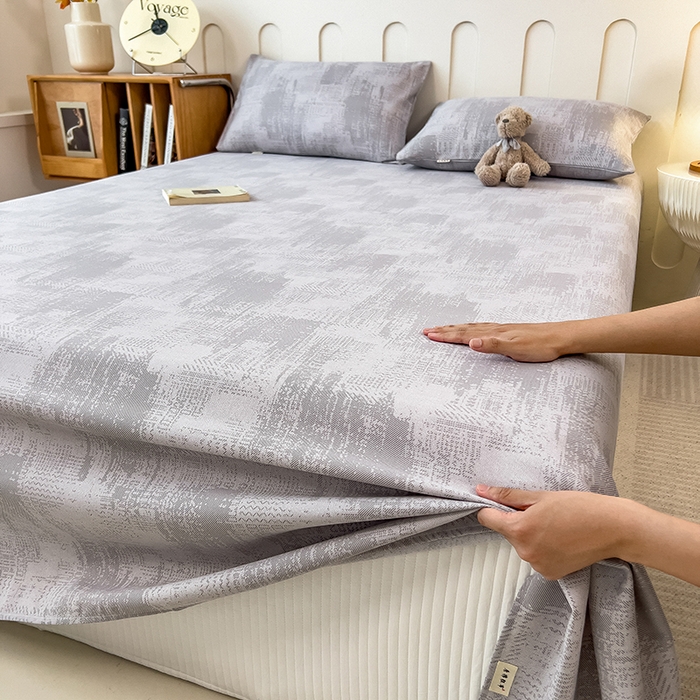 91家纺网 家纺一手货源 找家纺 芃成家纺 2026新款老粗布单床单 凡克-灰