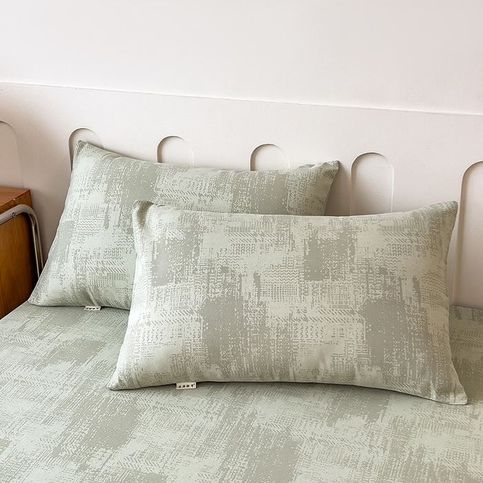 91家纺网 家纺一手货源 找家纺 芃成家纺 2026新款老粗布单床单 凡克-绿