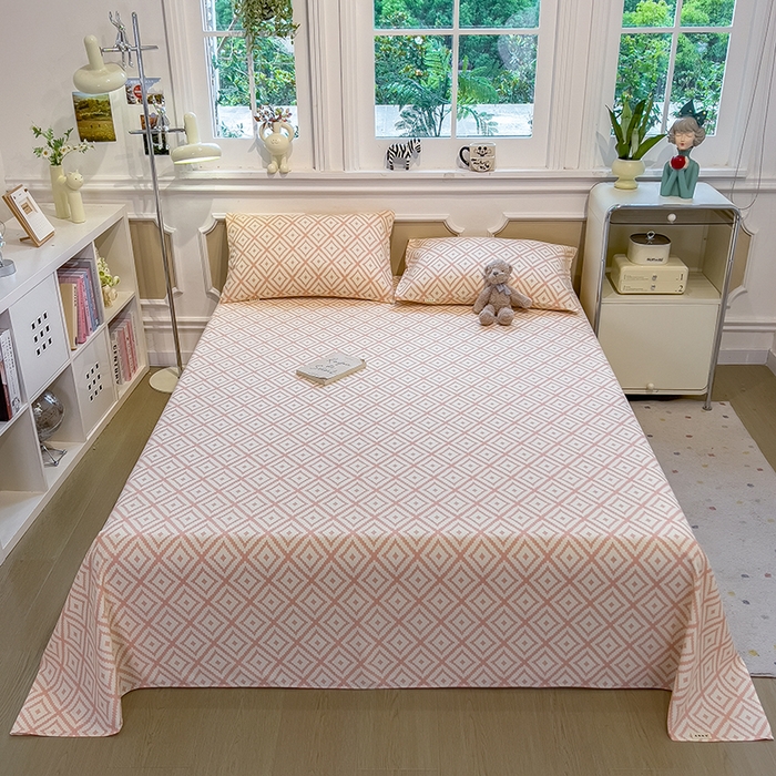 91家纺网 家纺一手货源 找家纺 芃成家纺 2026新款老粗布单床单 回忆