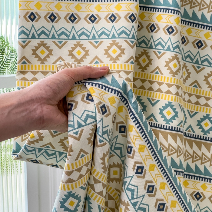 91家纺网 家纺一手货源 找家纺 芃成家纺 2026新款老粗布单床单 几何空间