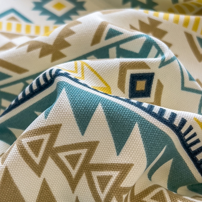 91家纺网 家纺一手货源 找家纺 芃成家纺 2026新款老粗布单床单 几何空间