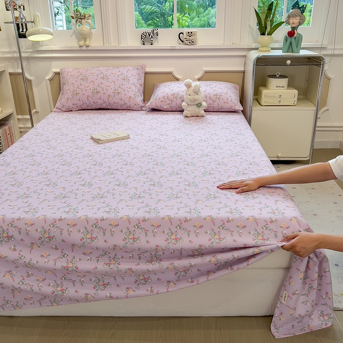 91家纺网 家纺一手货源 找家纺 芃成家纺 2026新款老粗布单床单 罗蔓