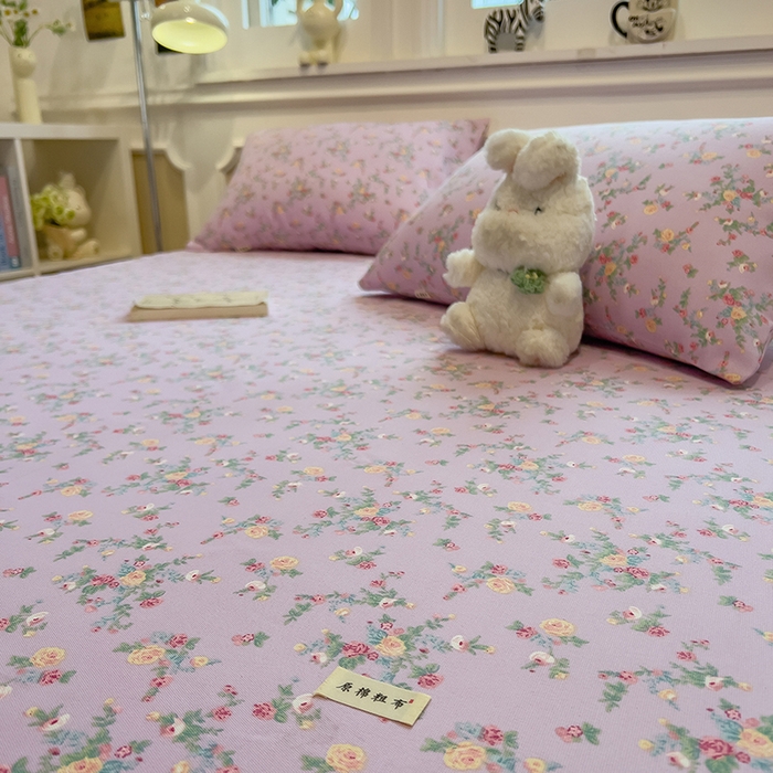 91家纺网 家纺一手货源 找家纺 芃成家纺 2026新款老粗布单床单 罗蔓