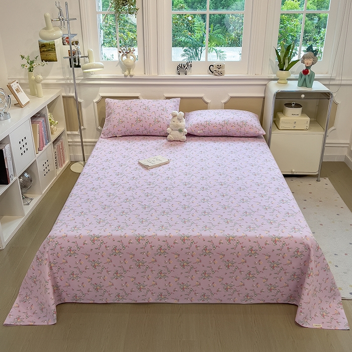 91家纺网 家纺一手货源 找家纺 芃成家纺 2026新款老粗布单床单 罗蔓