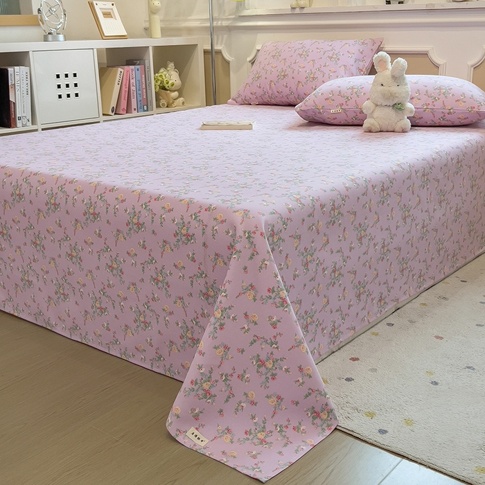 91家纺网 家纺一手货源 找家纺 芃成家纺 2026新款老粗布单床单 罗蔓