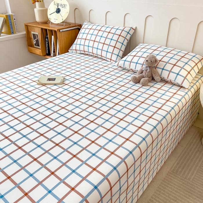 91家纺网 家纺一手货源 找家纺 芃成家纺 2026新款老粗布单床单 绅士品格