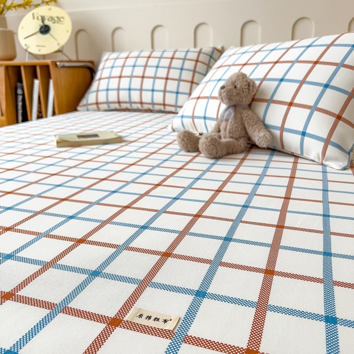 91家纺网 家纺一手货源 找家纺 芃成家纺 2026新款老粗布单床单 绅士品格