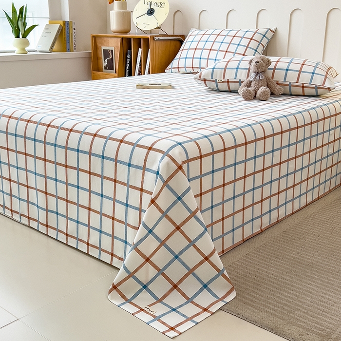 91家纺网 家纺一手货源 找家纺 芃成家纺 2026新款老粗布单床单 绅士品格