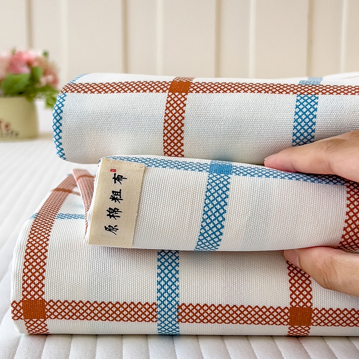 91家纺网 家纺一手货源 找家纺 芃成家纺 2026新款老粗布单床单 绅士品格