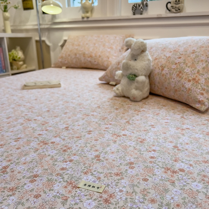 91家纺网 家纺一手货源 找家纺 芃成家纺 2026新款老粗布单床单 西西里