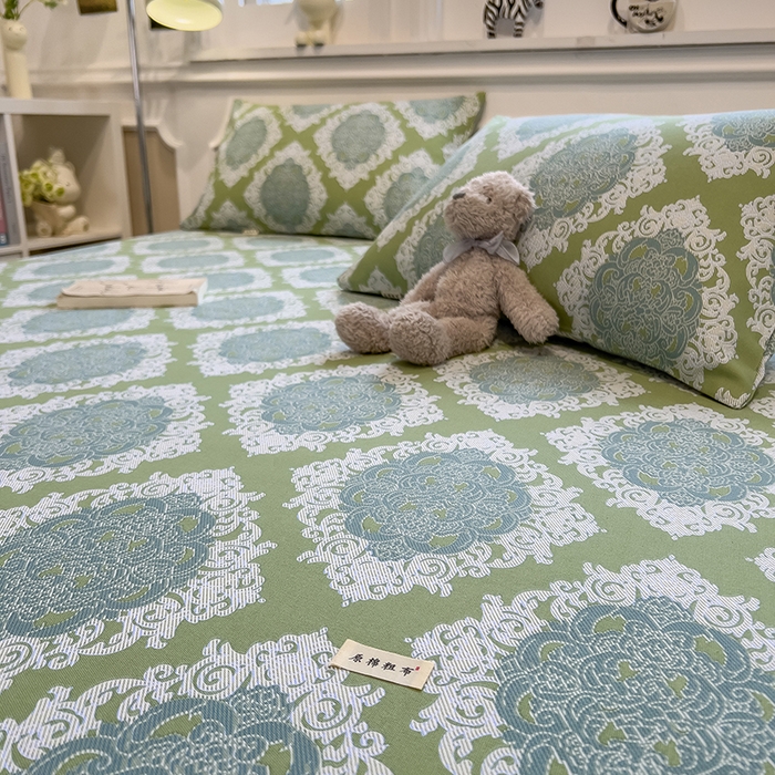 91家纺网 家纺一手货源 找家纺 芃成家纺 2026新款老粗布单床单 夏洛特