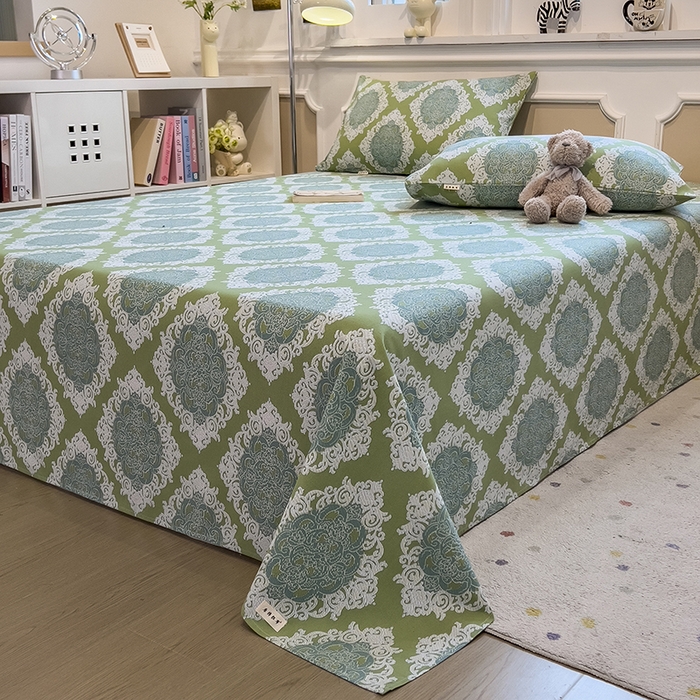 91家纺网 家纺一手货源 找家纺 芃成家纺 2026新款老粗布单床单 夏洛特