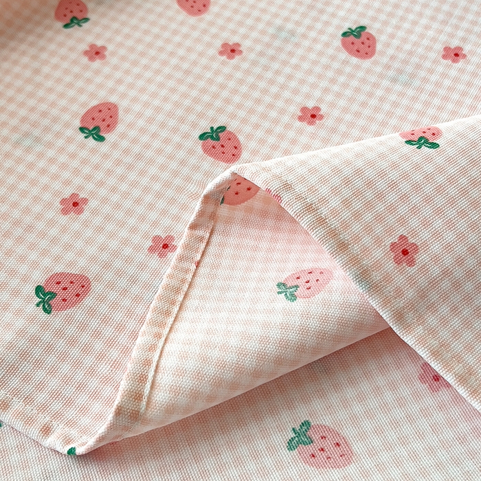 91家纺网 家纺一手货源 找家纺 芃成家纺 2026新款老粗布单床单 小草莓