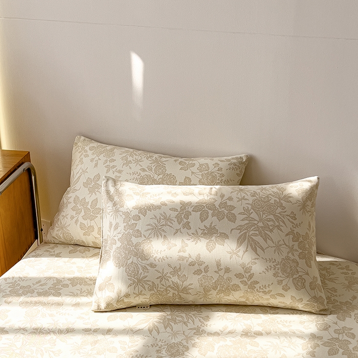 91家纺网 家纺一手货源 找家纺 芃成家纺 2026新款老粗布单床单 叶花洲