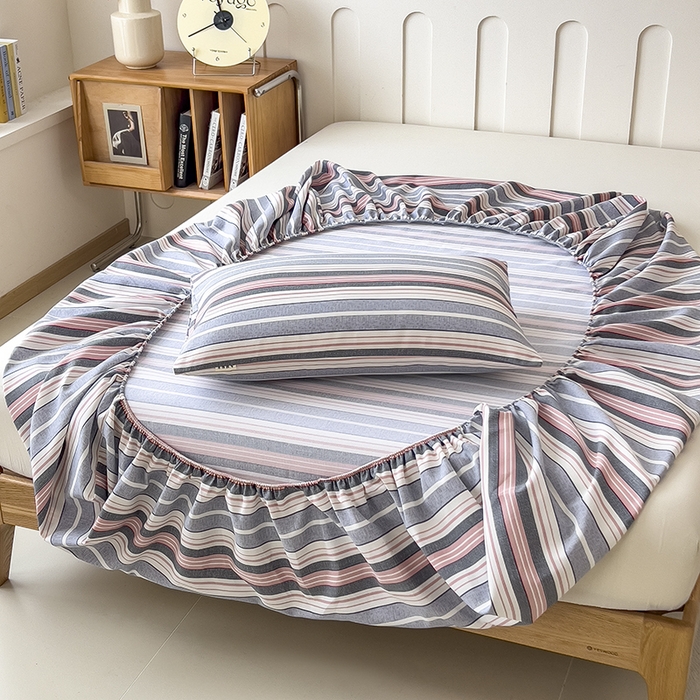 91家纺网 家纺一手货源 找家纺 芃成家纺 2026新款老粗布单床笠 艾森