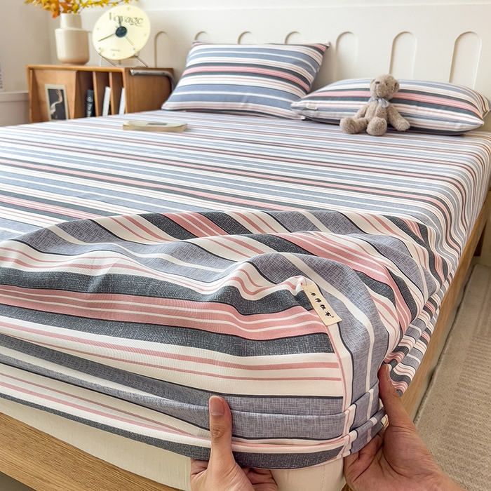 91家纺网 家纺一手货源 找家纺 芃成家纺 2026新款老粗布单床笠 艾森