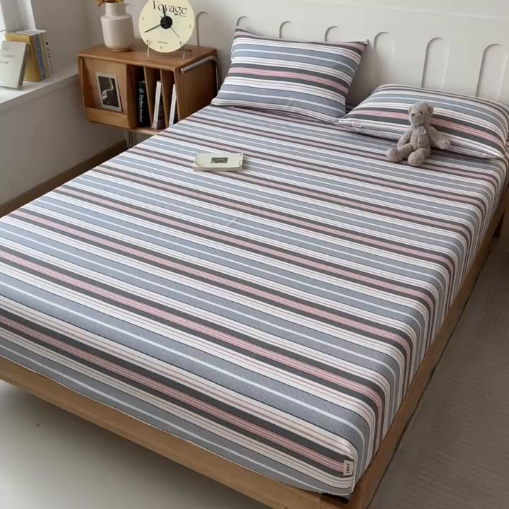 91家纺网 家纺一手货源 找家纺 芃成家纺 2026新款老粗布单床笠 艾森