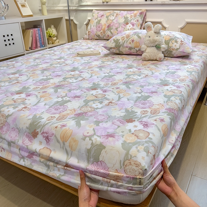 91家纺网 家纺一手货源 找家纺 芃成家纺 2026新款老粗布单床笠 爱莎