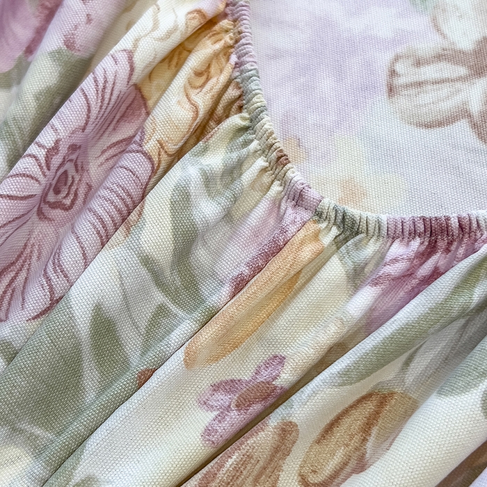 91家纺网 家纺一手货源 找家纺 芃成家纺 2026新款老粗布单床笠 爱莎