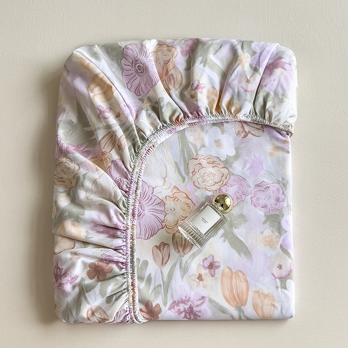 91家纺网 家纺一手货源 找家纺 芃成家纺 2026新款老粗布单床笠 爱莎