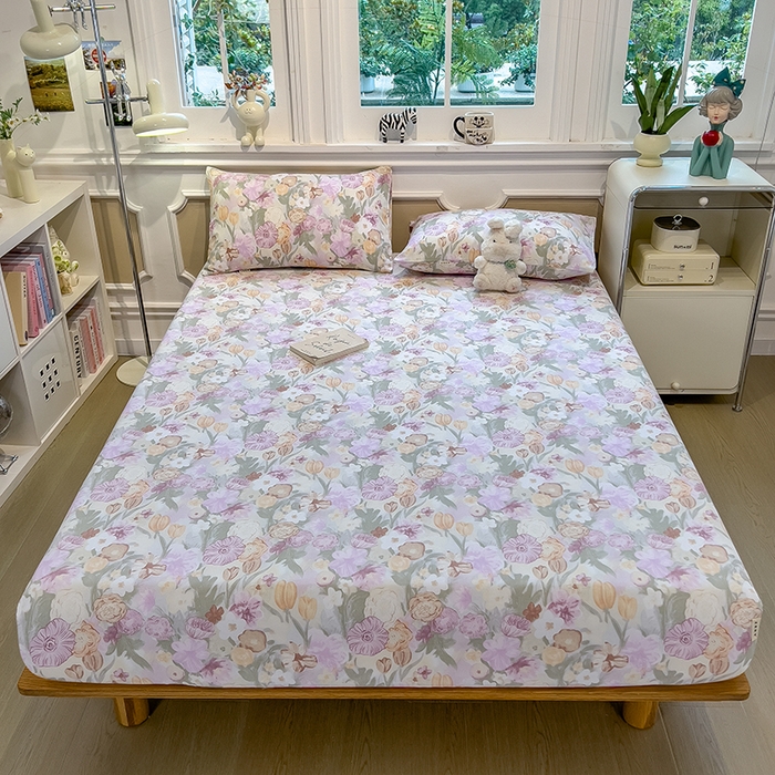 91家纺网 家纺一手货源 找家纺 芃成家纺 2026新款老粗布单床笠 爱莎