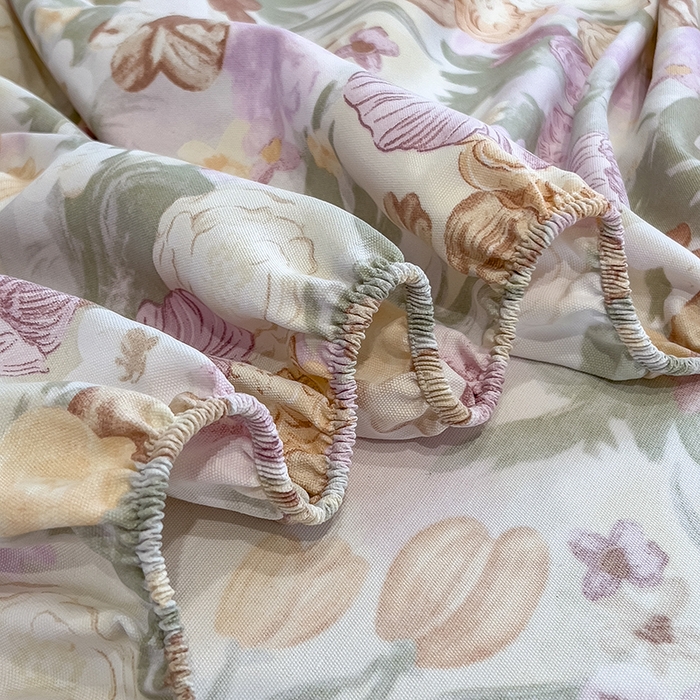 91家纺网 家纺一手货源 找家纺 芃成家纺 2026新款老粗布单床笠 爱莎