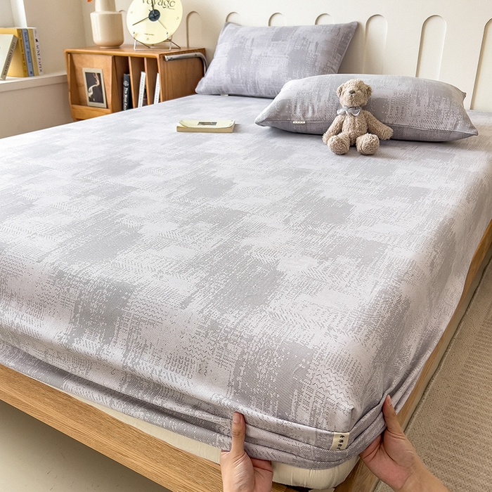 91家纺网 家纺一手货源 找家纺 芃成家纺 2026新款老粗布单床笠 凡克-灰