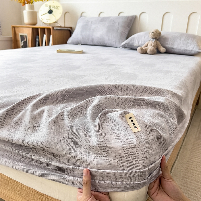 91家纺网 家纺一手货源 找家纺 芃成家纺 2026新款老粗布单床笠 凡克-灰