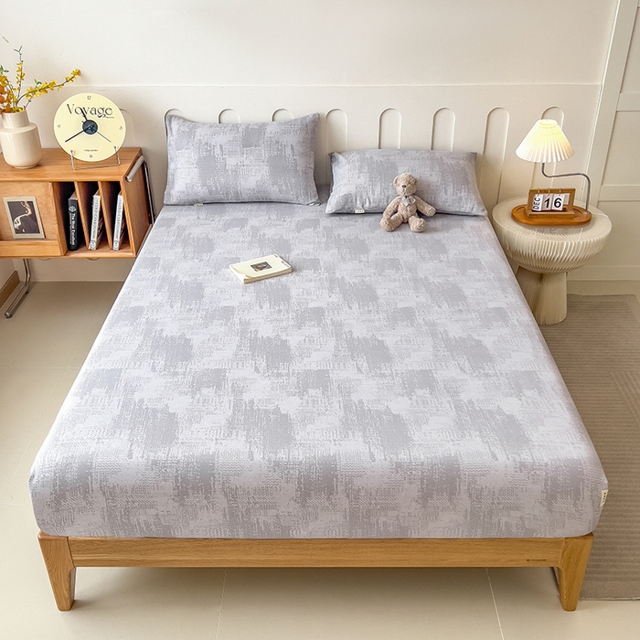 91家纺网 家纺一手货源 找家纺 芃成家纺 2026新款老粗布单床笠 凡克-灰