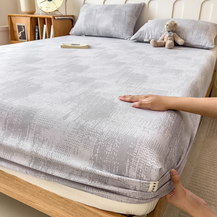 91家纺网 家纺一手货源 找家纺 芃成家纺 2026新款老粗布单床笠 凡克-灰